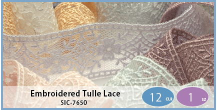 SIC-7650(Embroidered Tulle Lace)