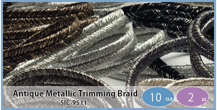 SIC-9511(Antique Metallic Trimming Braid)