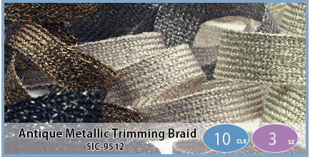 SIC-9512(Antique Metallic Trimming Braid)