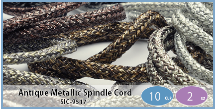 SIC-9517(Antique Metallic Spindle Cord)