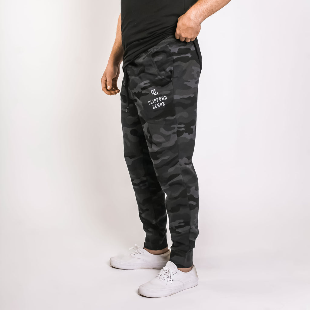 black camo sweatpants