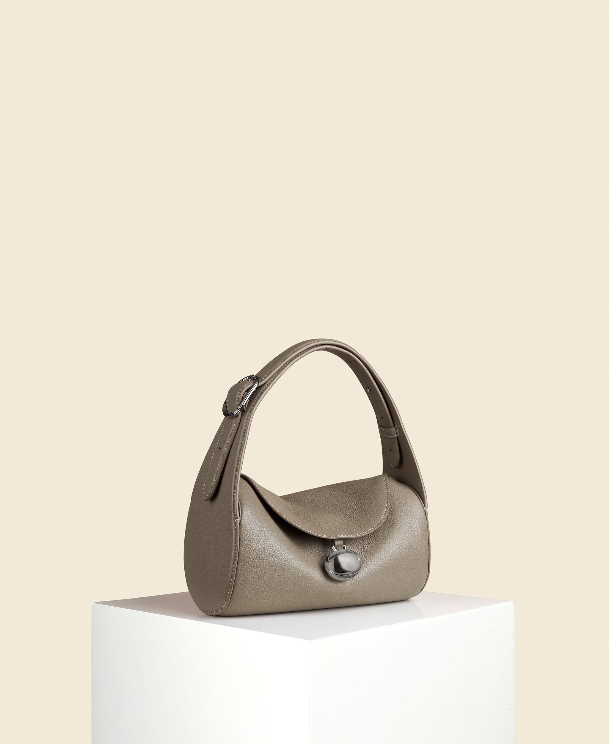 Shop CAFUNE Calfskin Street Style Plain Leather Logo Handbags by PicoJr.