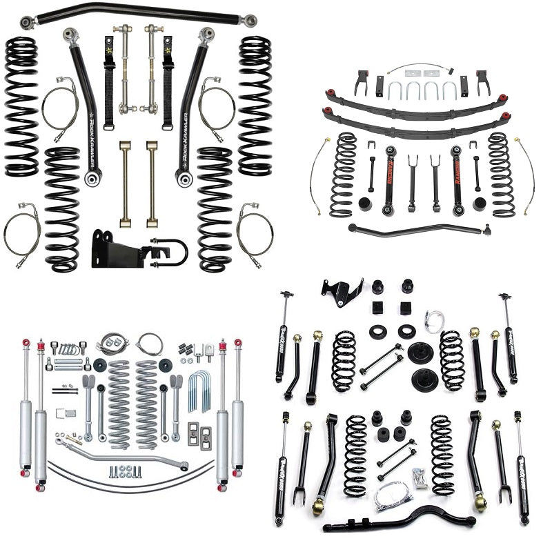 JL 4DR 3.5 Coil Spring Base Lift Kit with 9550 VSS Twin-Tube Shocks -  TeraFlex