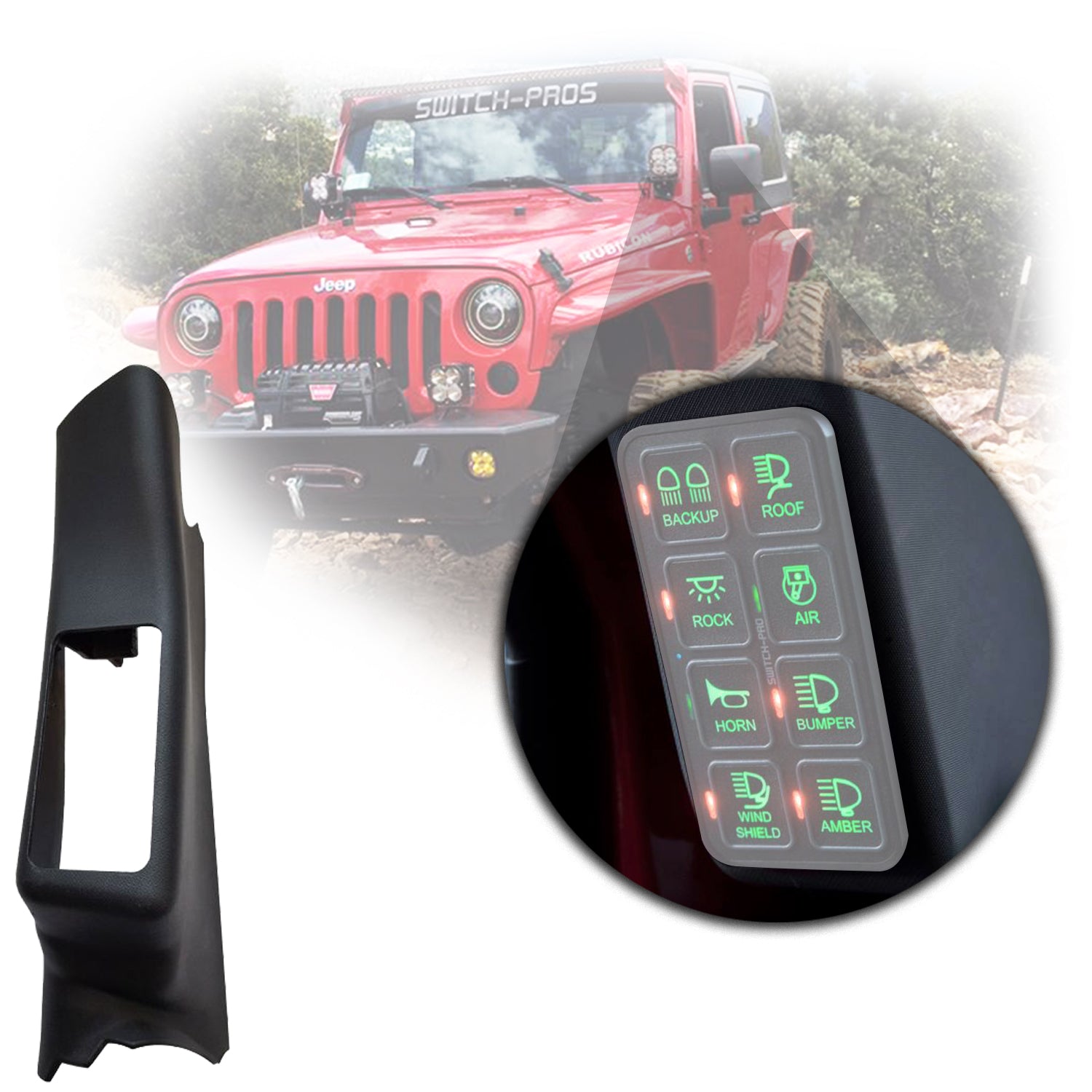 Switch Pros A-Pillar Switch Panel for 2011-2018 Jeep Wrangler JK –  azoffroadperformance