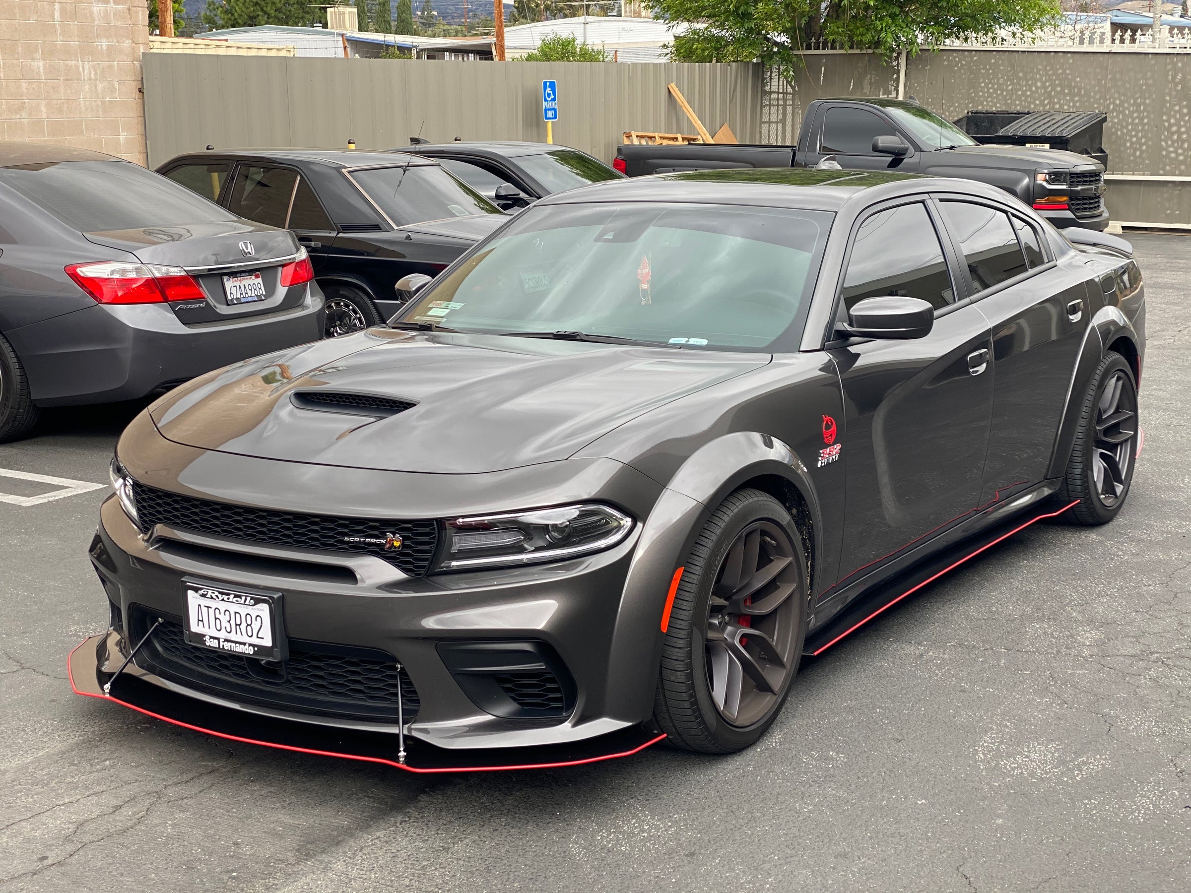 2020 dodge charger widebody front splitter