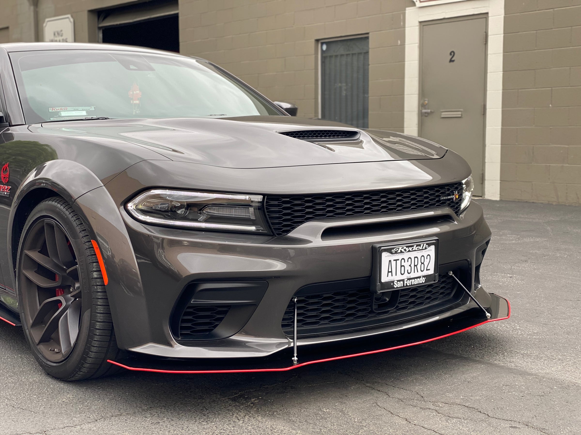 2020 dodge charger widebody front splitter