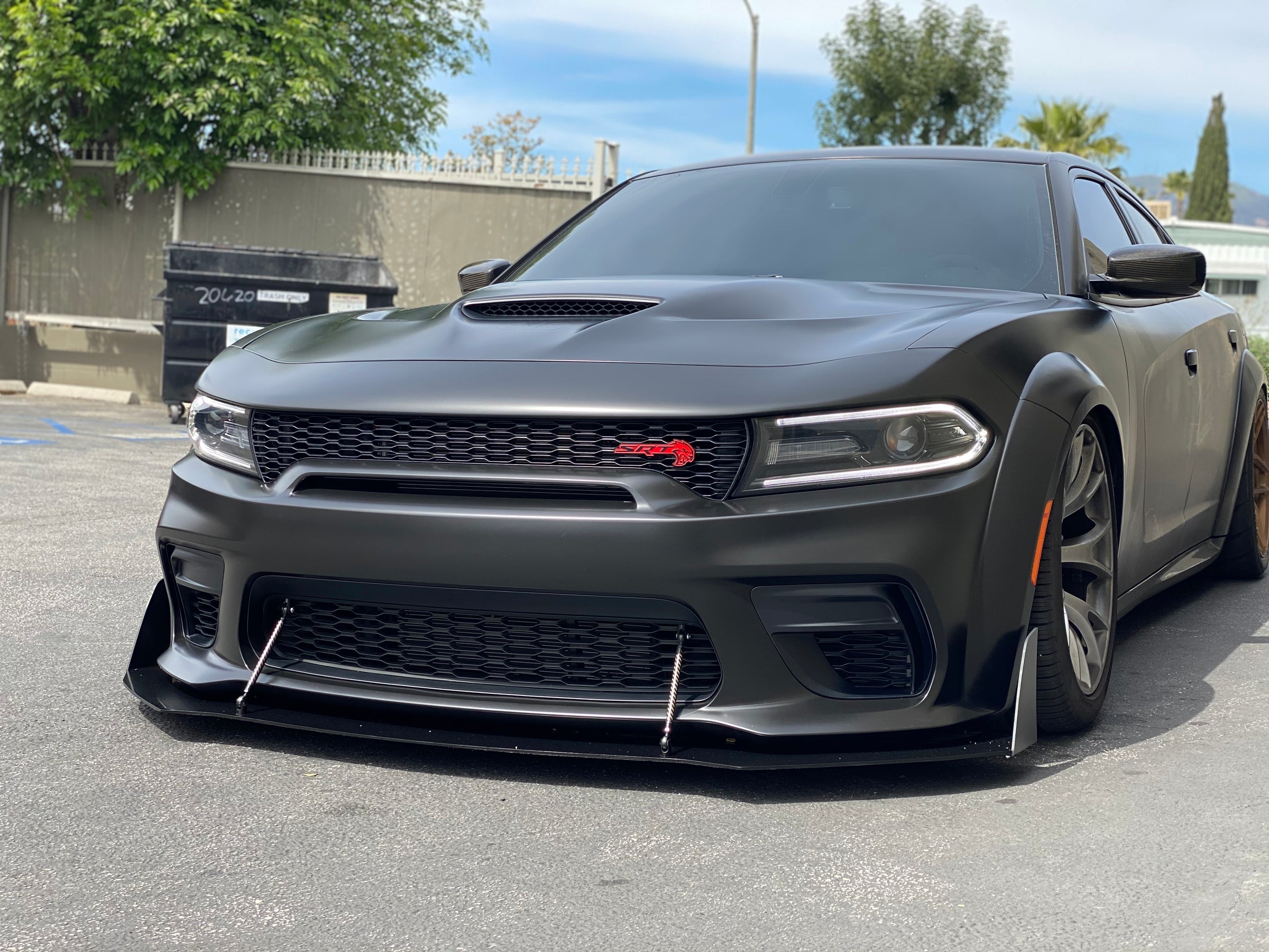 2020 dodge charger widebody front splitter