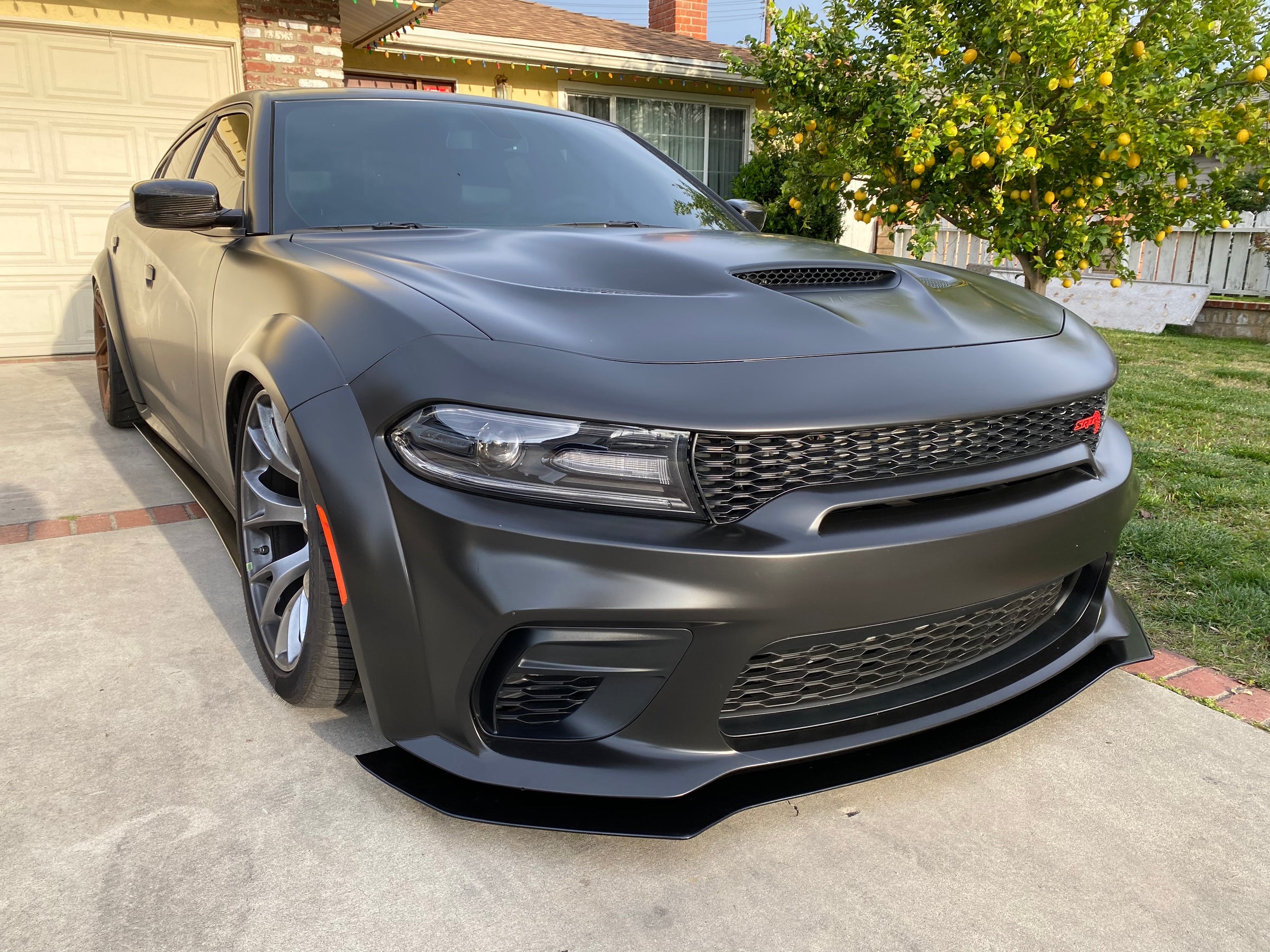 2020 dodge charger widebody front splitter