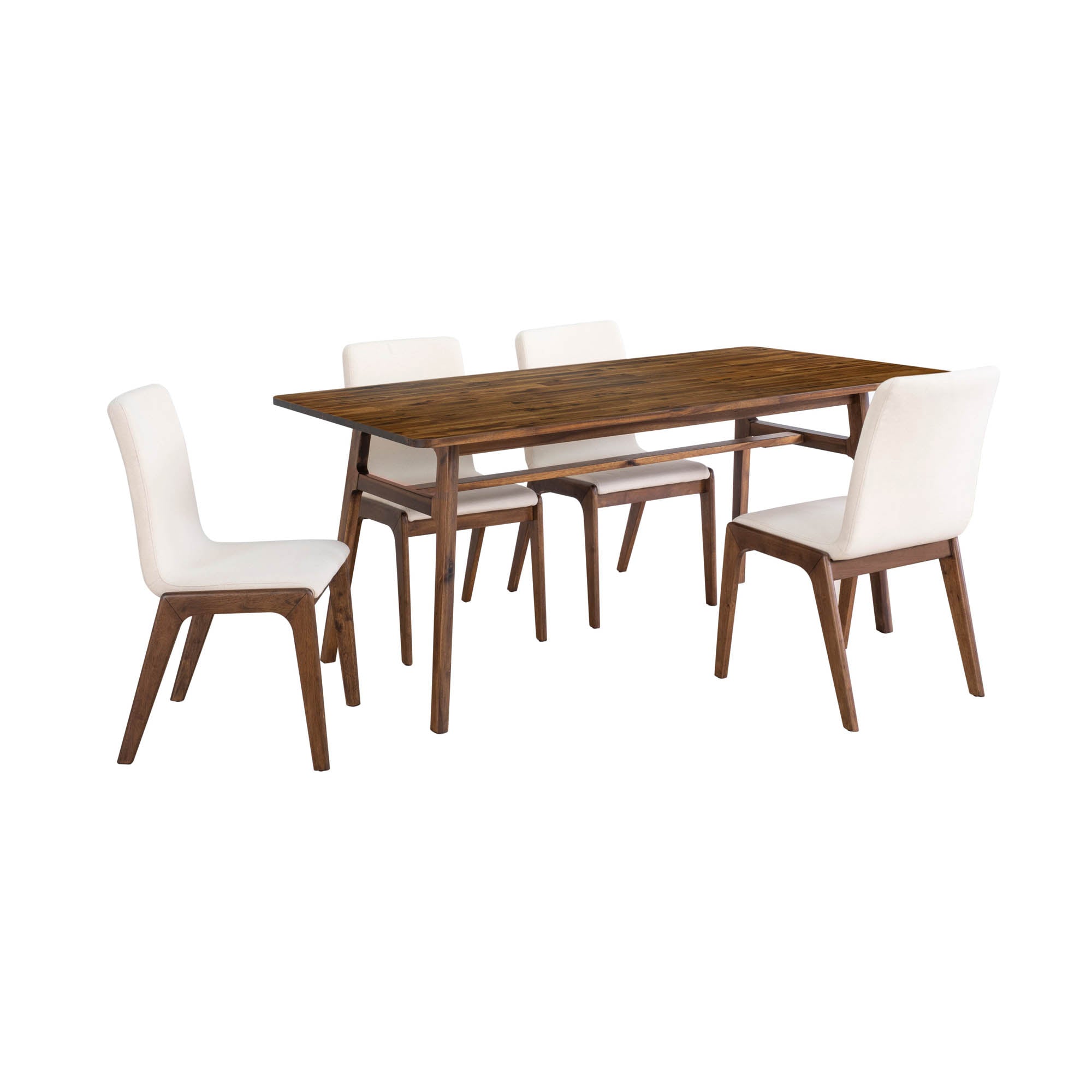 Remix Dining Table Set Accompanied by Cream-Colored Chairs