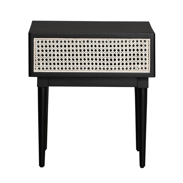 matt black side table