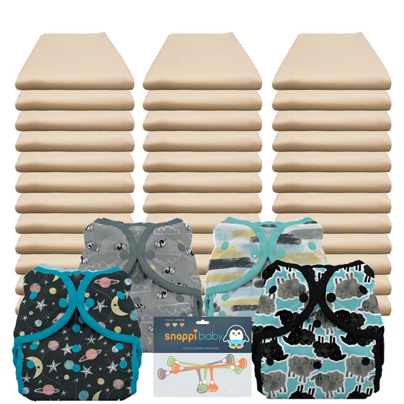 Flat cloth diaper packages