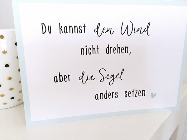 41+ Spruch hochzeit segel wind , Postkarte &#039;Wind&#039; Spruch Karte Lottes Laden