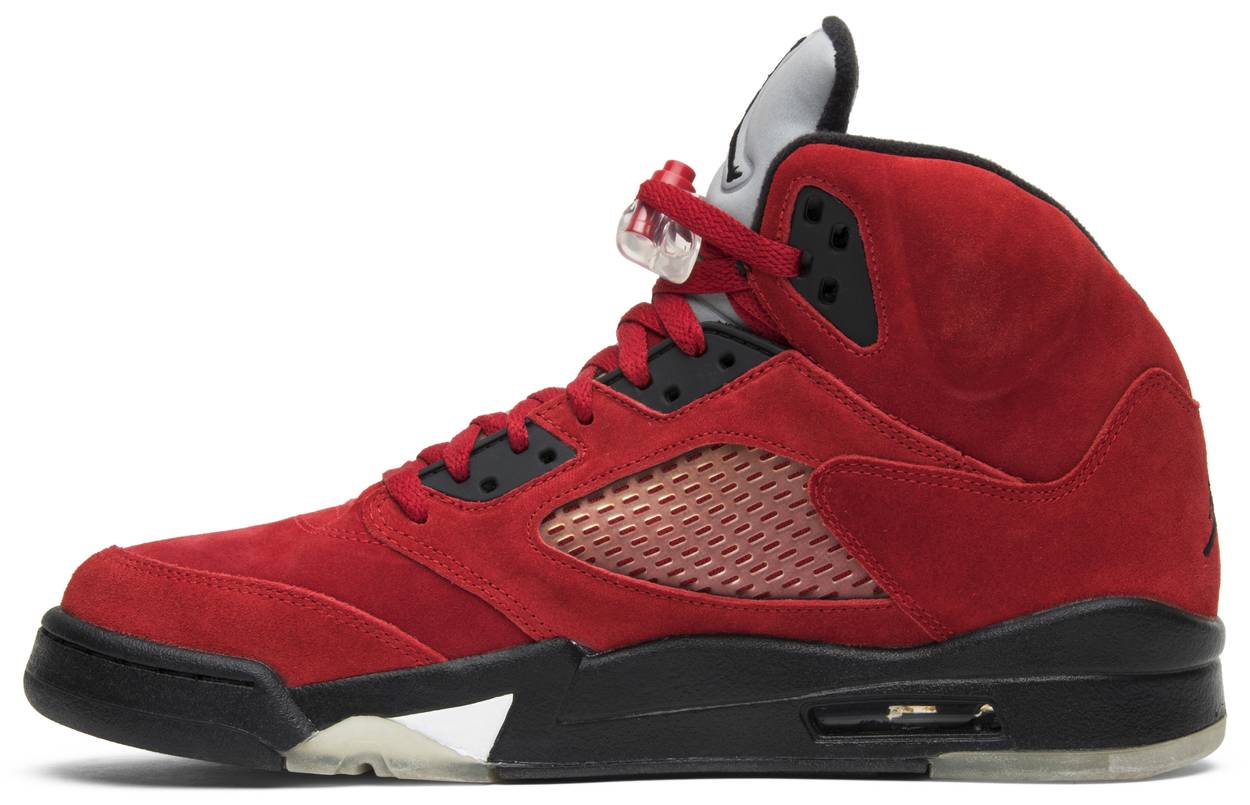 jordan 5 retro dmp raging bull red suede