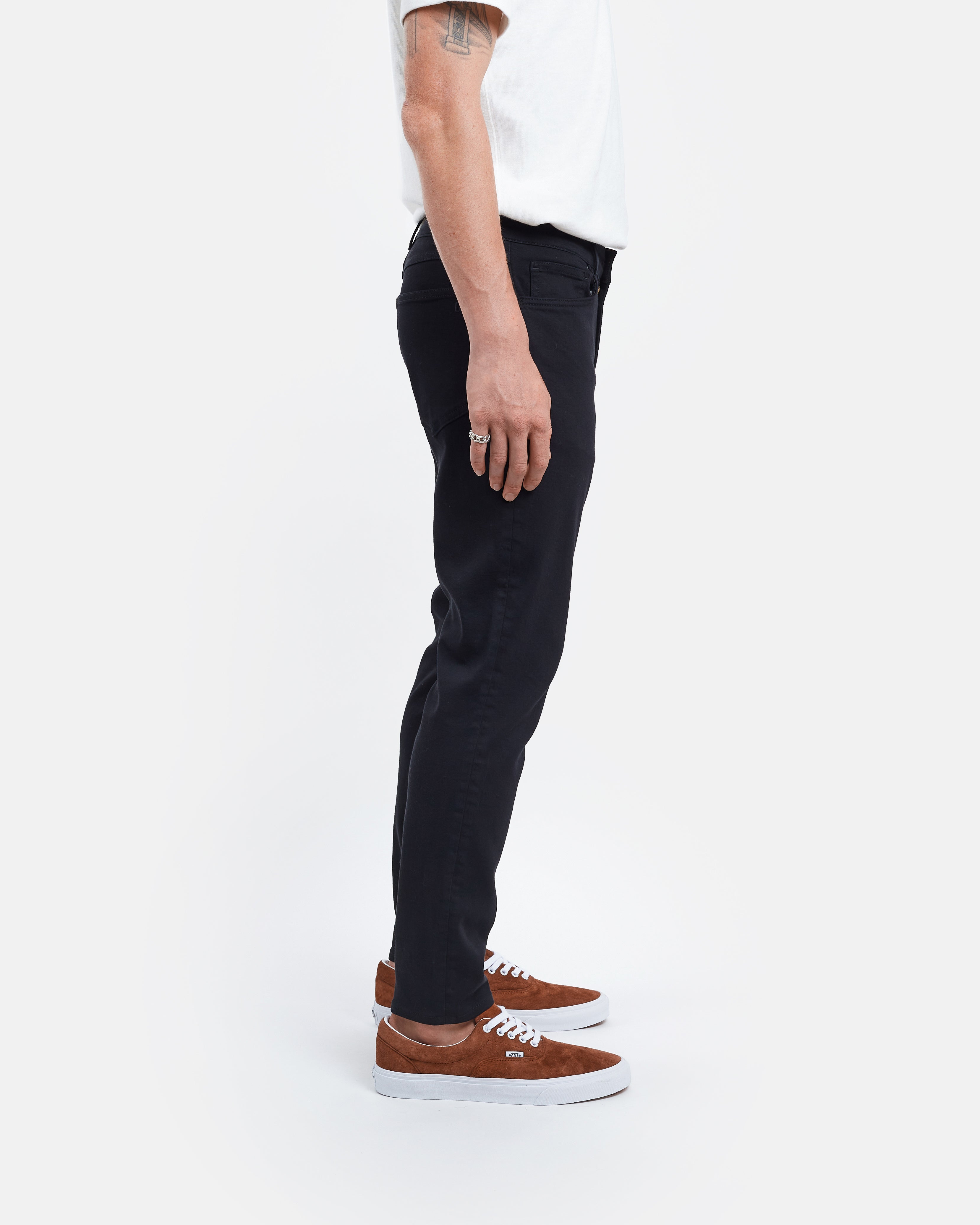relaxed tapered fit jeans in organic light vintage - unspun custom denim