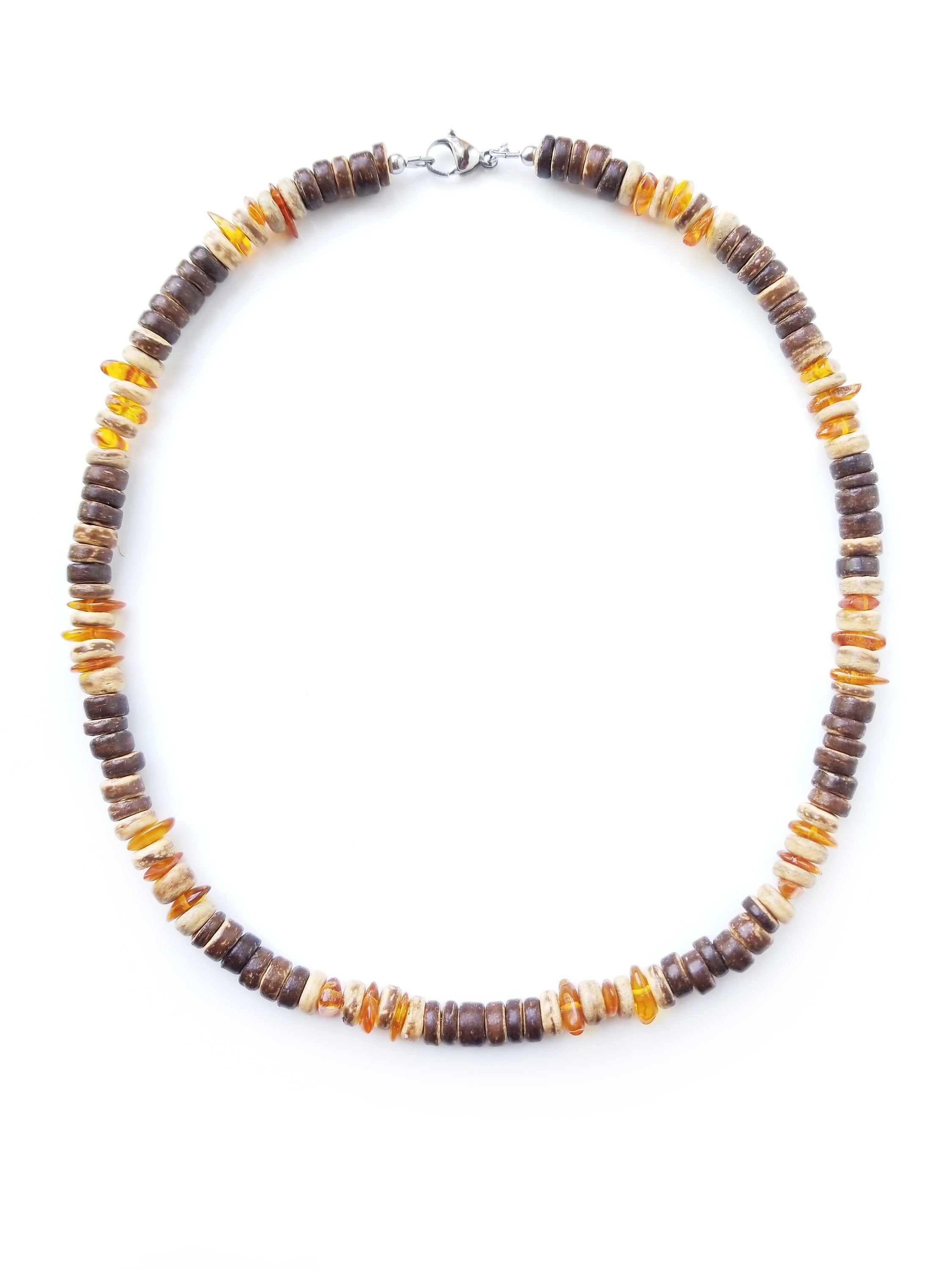 Men's Beaded Necklace - Pine Resin – Bountiful Beloit + Authentic Arts