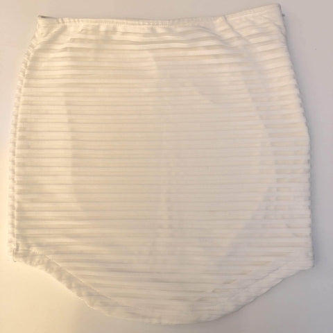 MORNING MIST White Ribbed Mini Skirt Size 12
