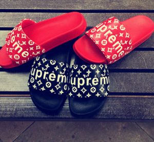 supreme louis vuitton slippers