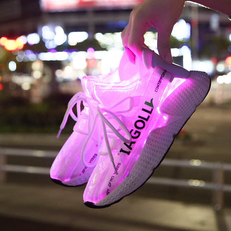 led fiber optic shoes