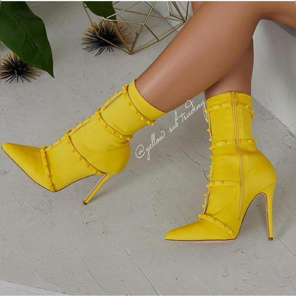 Studded Detail Sock Boots – YELLOW SUB TRADING