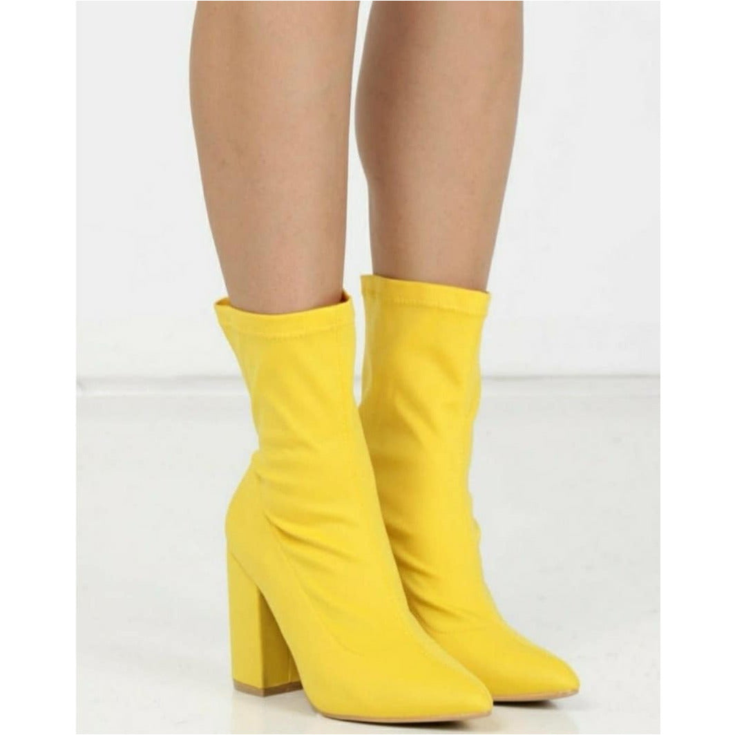 ankle boots yellow