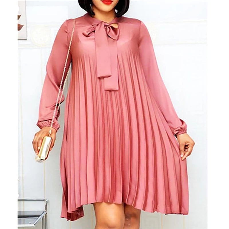 Other Women's Clothing - Plus Size Pleated Dress - BEIGE / L was listed ...