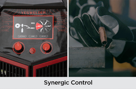 synergic control of YesWelder FIRSTESS MP200 5-in-1 Welder & Cutter