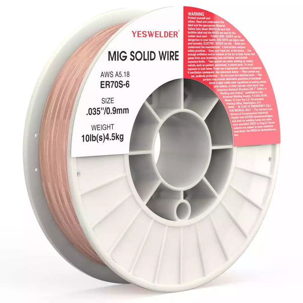 YesWelder ER70S-6/10LB-0.9 .035" 10LB Spool Carbon Steel Solid MIG Welding Wire