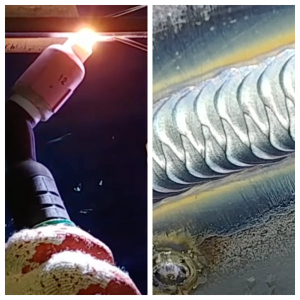 TIG welding walking the cup in Overhead Position (4G)