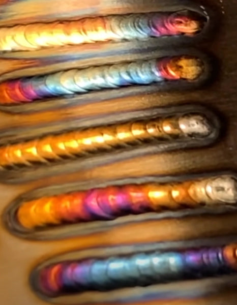 Colorful Welds In Stainless Steel