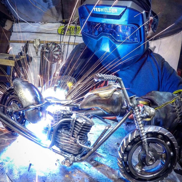 Flux-cored welding DIY motorcycle