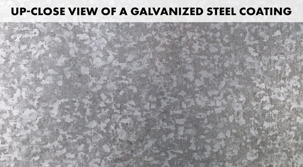 The zinc coating on galvanized meta