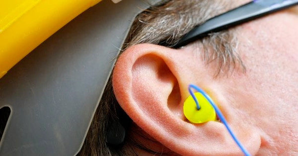 Wear ear plugs when working with high-noise processes.