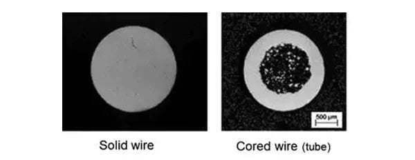 differences between a Flux cored and a Solid wire