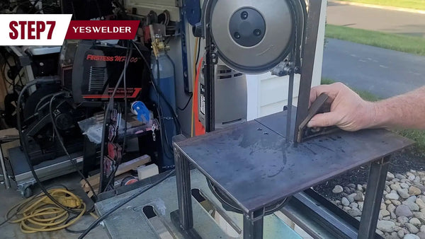 Add bandsaw support while diy welding portable bandsaw