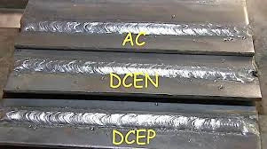 Stick weding effect comparison AC vs DCEN vs DCEP