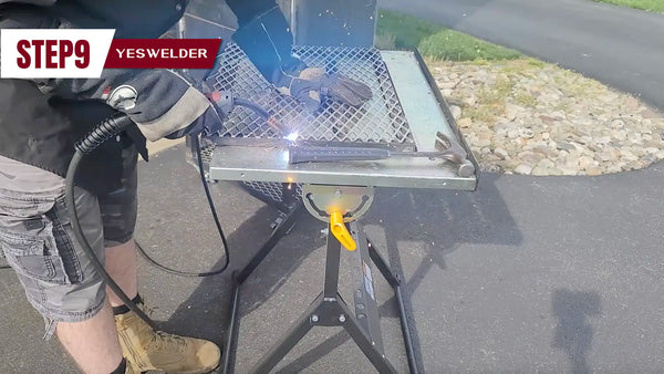 Create a cooking grate using angle iron and expanded steel.