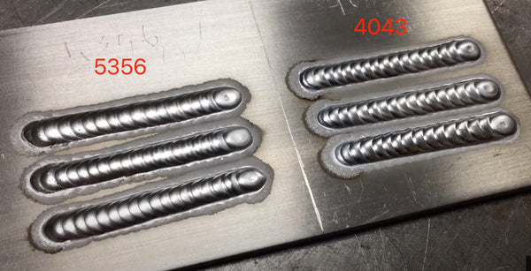 tig welding 4043 aluminum filler rods and 5356 aluminum filler rods