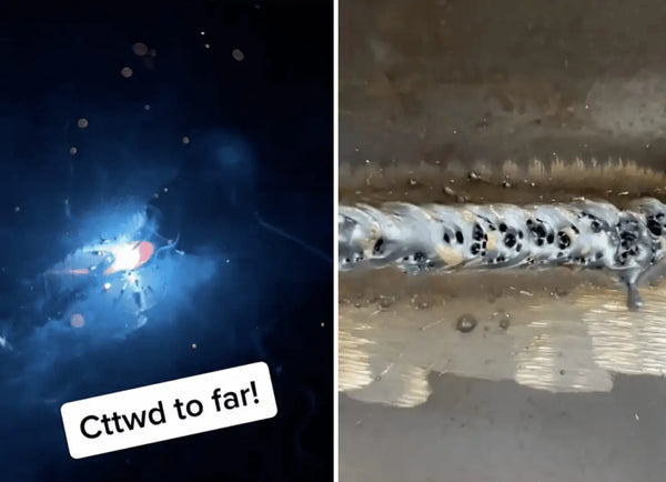 MIG welding contact towards the distance too far