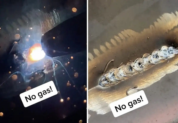 MIG welding with no gas