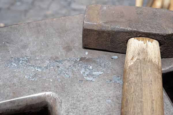 Mill scale on an anvil