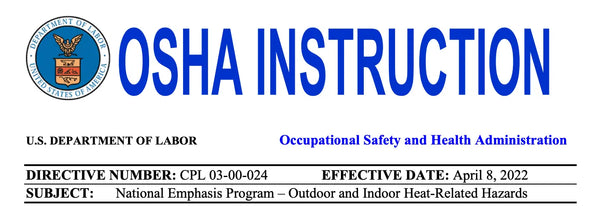 National Emphasis Program - Outdoor and Indoor Heat-Related Hazards