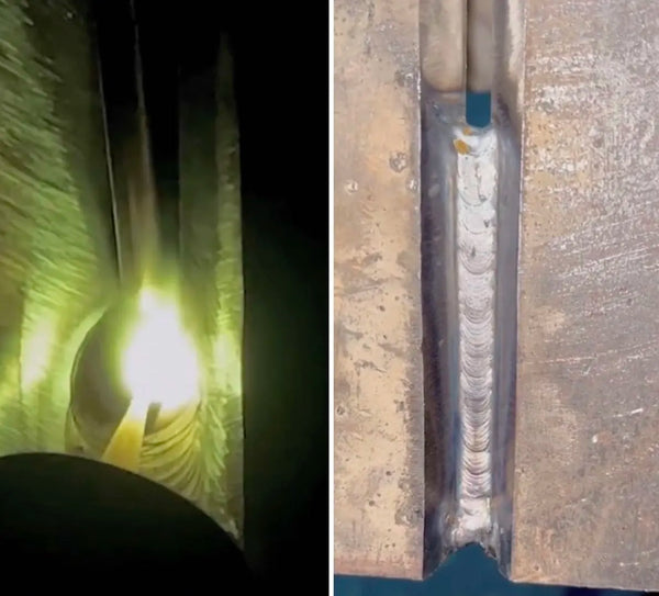 TIG welding Q235 carbon steel vertical welding