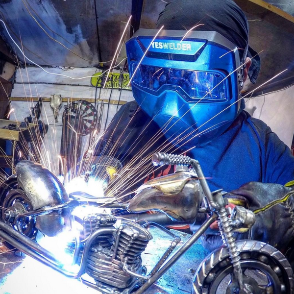 welding metal art motorcycle