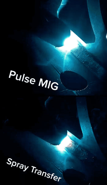 he difference  between pulsed MIG welding and spray transfer