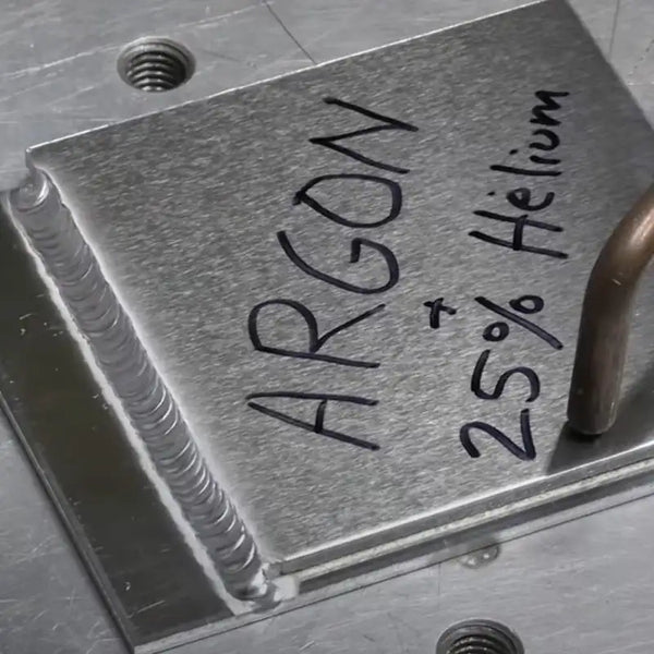 Tig welding with 75% Argon 25% Helium.