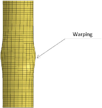 Warping in outer steel tube