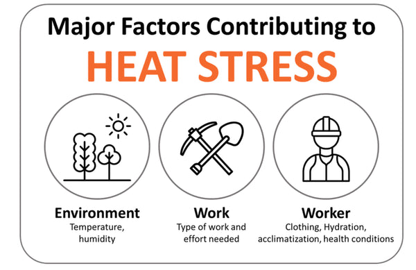 major factors contributing to heat stress