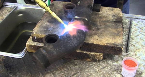 preheat the casting iron evenly before welding