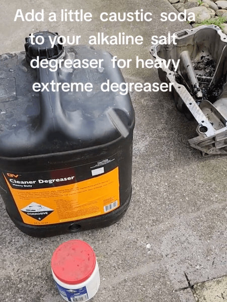 using degreasing solvents and alkaline cleaners