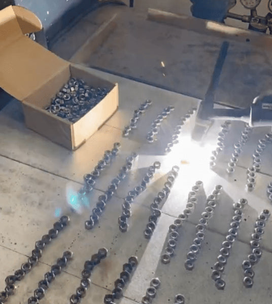 weld the metal pieces